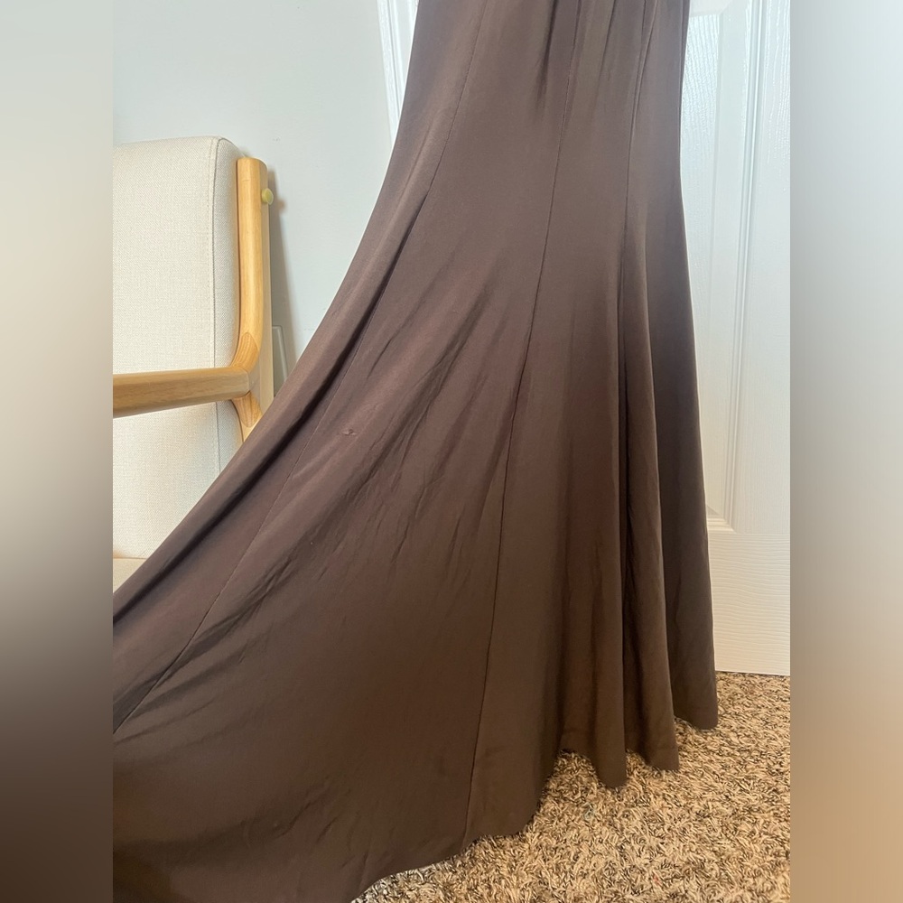 Norma Kamali Brown Halter Maxi Dress - Picture 10 of 11